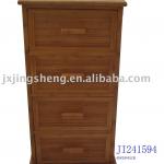 Bamboo cupboard table with four storage drawers in bedroom-JI241594