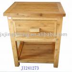 Bamboo cupboard with one drawers and holder bottom-JI241273