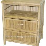 BF-13035-Bamboo End Table with 2 Drawers