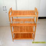 Eco-friendly 4 tire bamboo shelf