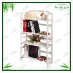 4-Tier modern white bookshelf