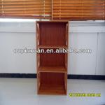 New design movable bamboo bookcase 3 iter book shelf-C-003