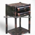 VINH LONG DARK BROWN BAMBOO CABINET