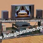 TRI TON BROWN BAMBOO TV CABINET SET