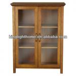 Green Bamboo Living Room Cabinet with glass door