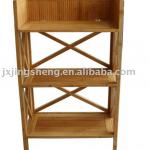 Bamboo folding 3 layer bookshelves-JI241389
