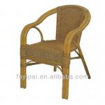 outdoor garden leisure aluminum bamboo rattan dining chair(YC046)