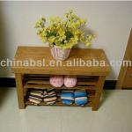 wood storage bench