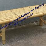 Patio bamboo bench