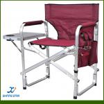 aluminum lightweight director folding chair with side table