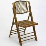 Rattan and Bamboo Folding Chair