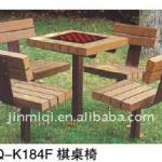 Chess table and chair,Outdoor chess table,Park chess table,Wooden chess table,Park table and chair-JMQ-K184F