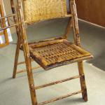 rattan folding bistro chair;