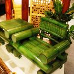 Giant Bamboo Armchair and End Table-