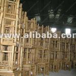 Bamboo stool set of 3 pcs - Bamboo garden stool - Hexagon chair - Ottoman (Furniture-bed-sofa-bar-gazebo-arm & lounge chair)