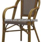 Aluminum frame imitation bamboo rattan chair-
