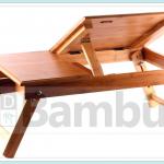 100% Bamboo Folding Labtop Computer Serving Drawer Bed Table