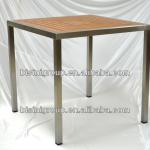 Restaurant cateen steel frame,bamboo top dining table (BF10-W45)