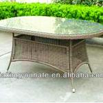 Outdoor rattan garden dining table-UNT-R1042-T