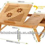 Multifunctional and portable bamboo computer desk