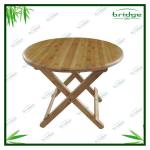 Folded outdoor bamboo round table-EHA131029A