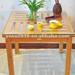 solid bamboo table with glass top