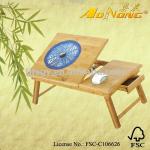 High quality Bamboo computer desk with small drawer-HX-7885