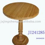 Round folding bamboo coffee holder table with stools-JI241285