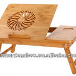 Multifunctional and folding bamboo laptop holder