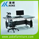 electric lift office desk with L shaped legs-SJ03E-D