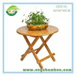 60*60*50CM Bamboo Folding Round Dining Table,Modern Dining Room Furniture,Simple and Stylist Design,Outdoor Furniture