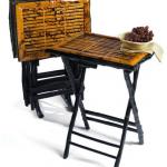 Bamboo TV Tray Tables Set, Bamboo Furniture-