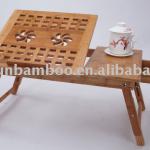Portable and multifunctional bamboo notebook stand bamboo tray