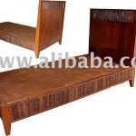 Teak Wood Bed Decorating With Sugar Palm Size 5 Feet-