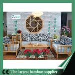good quality householding living room bamboo corner sofa sets with tea table-bamboo