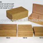 Wooden humidor with bamboo veneer in matte finish-YB01A/B/C
