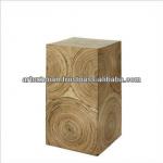 Spun Bamboo Square Stool-