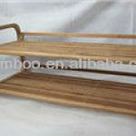 Bamboo 2 layers Shoes Rack