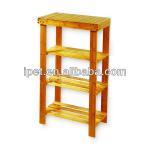 Premium Indoor 1.7FT Bamboo Book Shelf 4 Tires Painted Eco Friendly