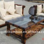 bamboo sofa sets with antique charcoal smoke color