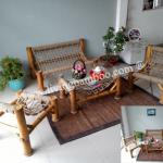 BALI SET BAMBOO LIVING ROOM SET, BAMBOO SOFA