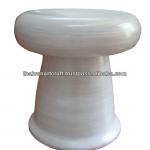Vietnam Handmade Product White Round Bamboo Chair-TV-BBS02(WH)