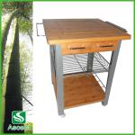 New design bamboo kitchen cart for sale-AS9214