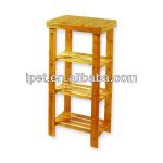 Premium Indoor 1.4FT Bamboo Bath Room Shelf 4 Floors Painted Eco Friendly