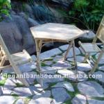 Folding bamboo chair and table-folding bamboo