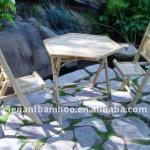 Folding bamboo chair and table