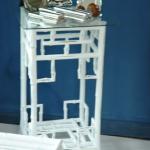 Mandarin Bamboo Plant Stand w/Glass-