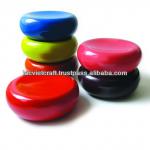 High quality best selling colored spun bamboo stool MINI from Vietnam