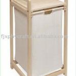 wooden laundry hamper