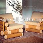 Bamboo 2 twin sofa: 2 single bamboo sofa for a sets - furniture.